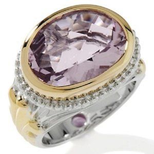 Victoria Wieck 6.63ct Amethyst Oval Ring